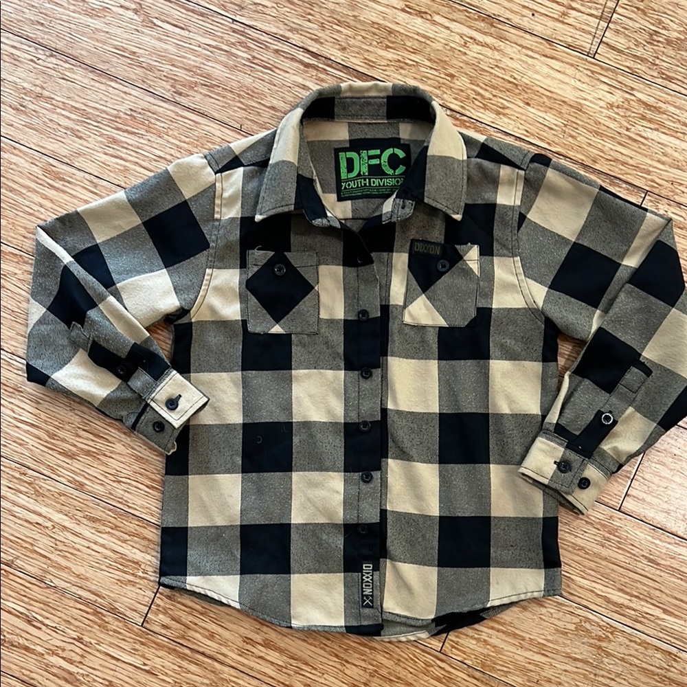 DIXXON Black and Tan Button Down Shirt Classic Style